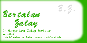 bertalan zalay business card